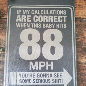 88 miles per hour wall hanging