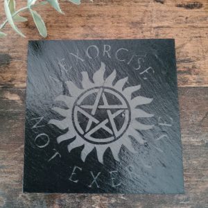 Supernatural inspired slate coasters