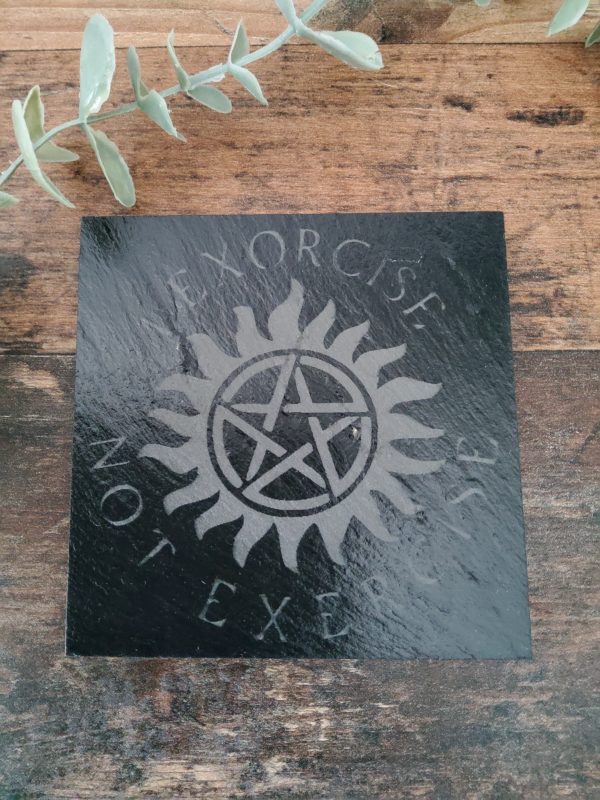 Supernatural inspired slate coasters