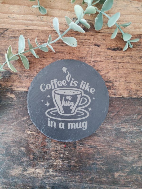 Coffee and Tea inspired slate coasters